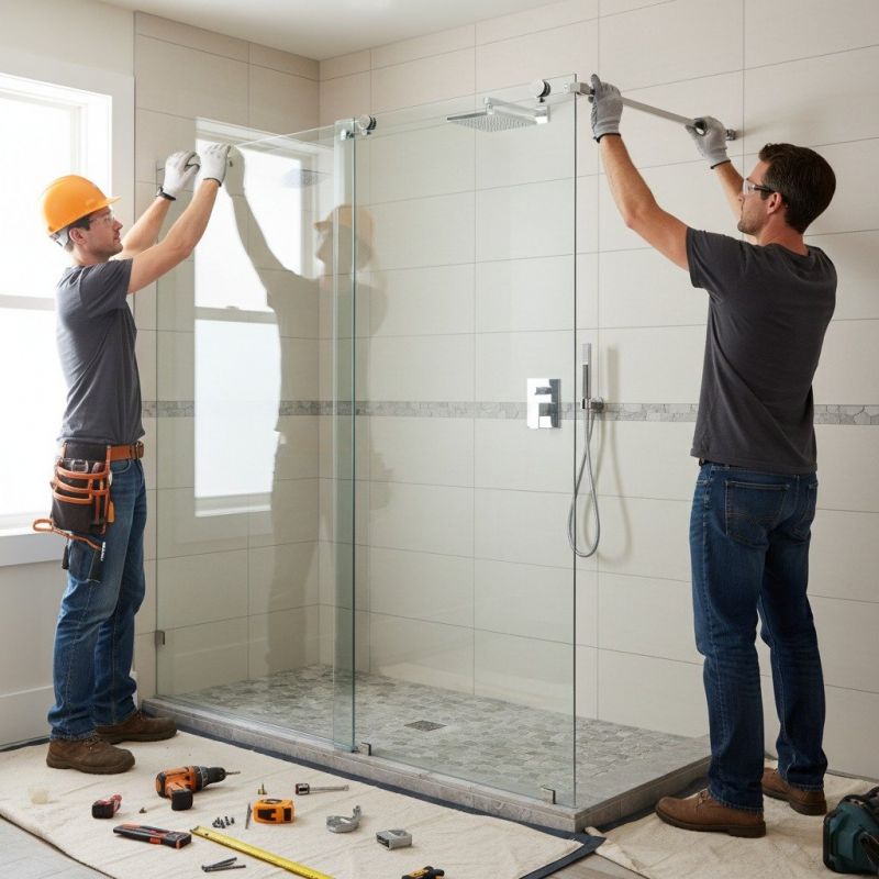 Glass Wall Tile Installation